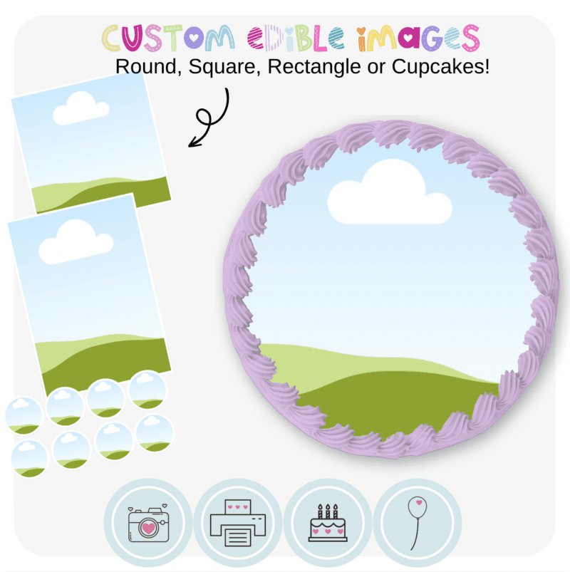 Custom Photo Cake Topper | Various shapes/sizes